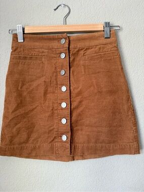 Aritzia | Wilfred Free |Corduroy Button-Front Mini Skirt